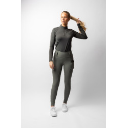 Calça de equitação B Vertigo híbrida de compressão Chiara feminina Manjedoura Basilic Rosa Calça de equitação B Vertigo híbrida de compressão Chiara feminina Manjedoura Basilic Rosa