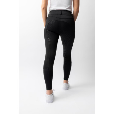 Calça de equitação Horze Evelyn com fundo integral feminino Preto