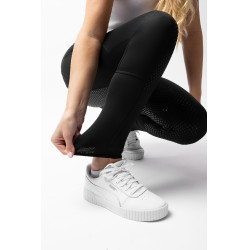 Calça de equitação Horze Evelyn com fundo integral feminino Preto