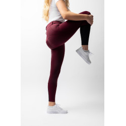 Calça de equitação Horze Evelyn com fundo integral feminino Port Royale Bordô Calça de equitação Horze Evelyn com fundo integral feminino Port Royale Bordô