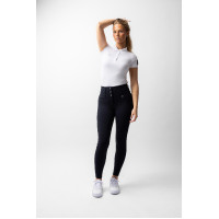 Calça de equitação Horze Leonie com grip integral feminina Marinho escuro Azul Calça de equitação Horze Leonie com grip integral feminina Marinho escuro Azul