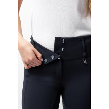 Calça de equitação Horze Leonie com grip integral feminina Marinho escuro Azul