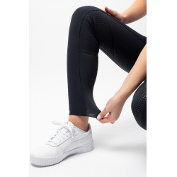 Calça de equitação Horze Leonie com grip integral feminina Marinho escuro Azul