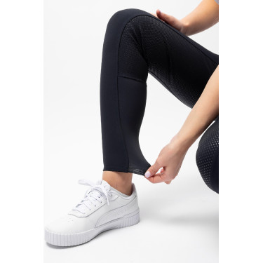 Calça de equitação Horze Leonie com grip integral feminina Marinho escuro Azul