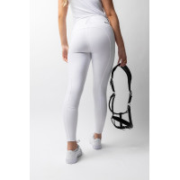 Calça Horze Grand Prix III Show com grip completo feminino Branco brilhante Calça Horze Grand Prix III Show com grip completo feminino Branco brilhante