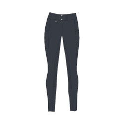 Calça Horze Grand Prix Pro com culote integral feminino Marinho escuro Azul