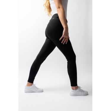 Calça Horze Grand Prix Pro com culote integral feminino Preto