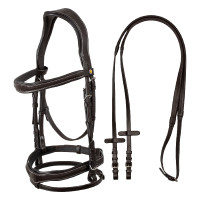 Bridão anatômico com logotipo Equestro Preto