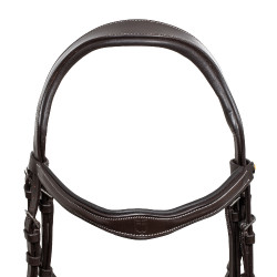 Bridão anatômico com logotipo Equestro Castanho escuro