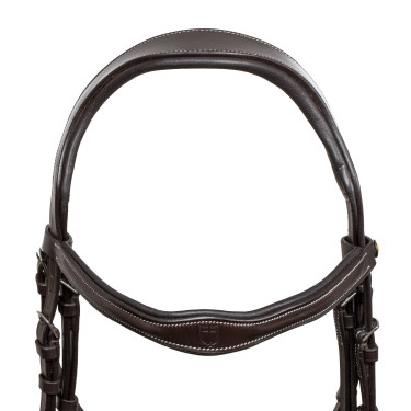 Bridão anatômico com logotipo Equestro Castanho escuro
