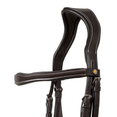 Bridão anatômico com logotipo Equestro Castanho escuro