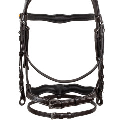 Bridão anatômico com logotipo Equestro Castanho escuro