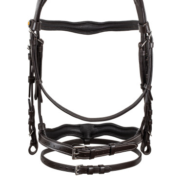 Bridão anatômico com logotipo Equestro Castanho escuro