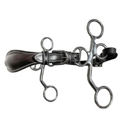 Hackamore Jump'In Poney couro hastes curtas