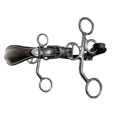 Hackamore Jump'In Poney couro hastes curtas