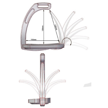 Estribos Air Safety System Jin Stirrup Preto Estribos Air Safety System Jin Stirrup Preto