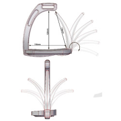 Etriers Air Safety System Jin Stirrup Junior Preto