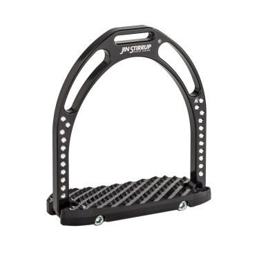Etriers preciosos de alumínio Jin Stirrup Preto com strass