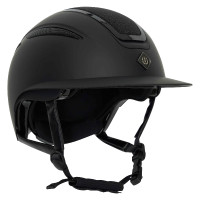 Capacete Imperial Riding Olania Deluxe viseira grande Glitter preto