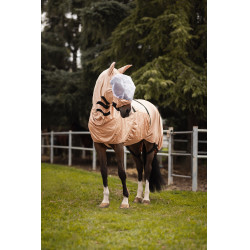 Conjunto de máscara e protetor de pescoço anti-eczema Horze Castanho claro Conjunto de máscara e protetor de pescoço anti-eczema Horze Castanho claro