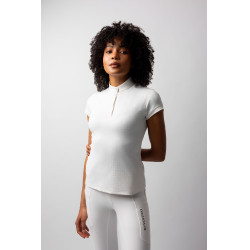 Camisa de concurso B Vertigo Liv brilhante feminina Branco brilhante Camisa de concurso B Vertigo Liv brilhante feminina Branco brilhante