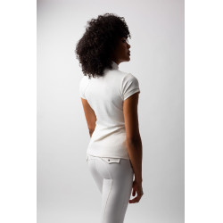 Camisa de concurso B Vertigo Liv brilhante feminina Branco brilhante Camisa de concurso B Vertigo Liv brilhante feminina Branco brilhante