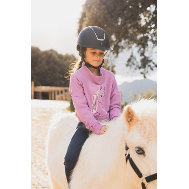 Calça de equitação Horze Mira infantil com grip integral Abertura Calça de equitação Horze Mira infantil com grip integral Abertura