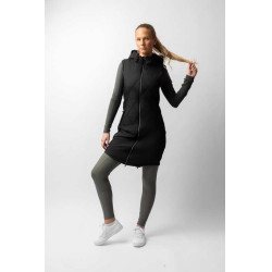 Colete longo sem mangas B Vertigo Agnetha para mulher Beleza negra Preto