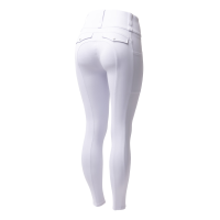 Legging Hybrid Horze Anya feminino fullgrip Branco brilhante Legging Hybrid Horze Anya feminino fullgrip Branco brilhante