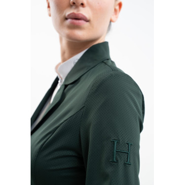 Casaco de competição Harcour Jade US feminino Selva Branco