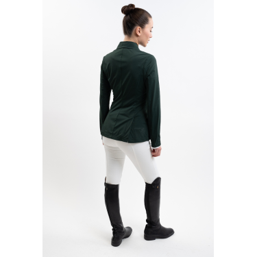 Casaco de competição Harcour Jade US feminino Selva Branco