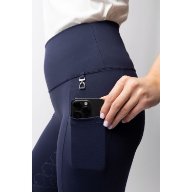 Legging de cintura alta com silicone integral Gillian Horze feminino Abertura Azul-marinho Legging de cintura alta com silicone integral Gillian Horze feminino Abertura Azul-marinho