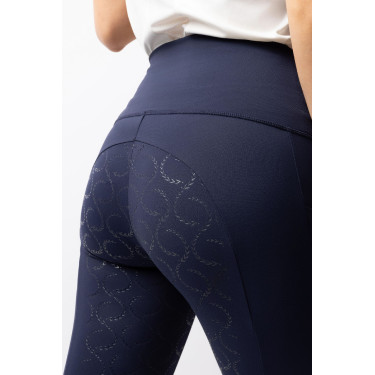 Legging de cintura alta com silicone integral Gillian Horze feminino Abertura Azul-marinho Legging de cintura alta com silicone integral Gillian Horze feminino Abertura Azul-marinho