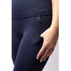 Legging de cintura alta com silicone integral Gillian Horze feminino Abertura Azul-marinho Legging de cintura alta com silicone integral Gillian Horze feminino Abertura Azul-marinho
