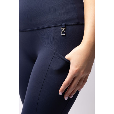 Legging de cintura alta com silicone integral Gillian Horze feminino Abertura Azul-marinho Legging de cintura alta com silicone integral Gillian Horze feminino Abertura Azul-marinho