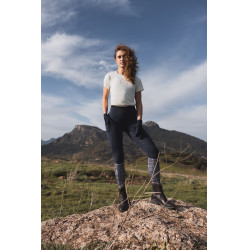 Legging de cintura alta com silicone integral Gillian Horze feminino Abertura Azul-marinho Legging de cintura alta com silicone integral Gillian Horze feminino Abertura Azul-marinho