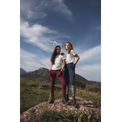 Legging de cintura alta com silicone integral Gillian Horze feminino Abertura Azul-marinho Legging de cintura alta com silicone integral Gillian Horze feminino Abertura Azul-marinho