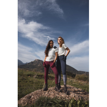 Legging de cintura alta com silicone integral Gillian Horze feminino Abertura Azul-marinho Legging de cintura alta com silicone integral Gillian Horze feminino Abertura Azul-marinho