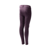 Leggings de equitação infantil Horze Dea Ameixa preta Violeta