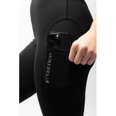 Macacão de equitação feminino B Vertigo Carin Beleza negra Preto