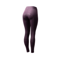 Legging de equitação Horze Maia com fundo completo feminino Ameixa preta Violeta