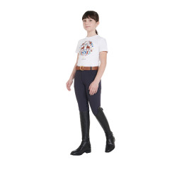 Calça infantil em tecido técnico Equestro Blazer marinho Azul-marinho