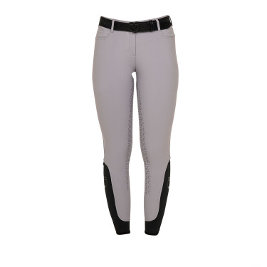 Calça feminina com grip integral Aria em tecido técnico Equestro Calça feminina com grip integral Aria em tecido técnico Equestro
