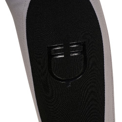 Calça feminina com grip integral Aria em tecido técnico Equestro Cinza Gelo Cinzento