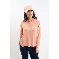Moletom com capuz Plume Harcour feminino Damásco Laranja