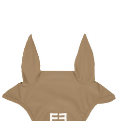 Touca anti-moscas em tecido técnico com logotipo Equestro Areia / branco Bege