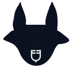 Touca anti-moscas em tecido técnico com logotipo Equestro Marinho / branco Azul