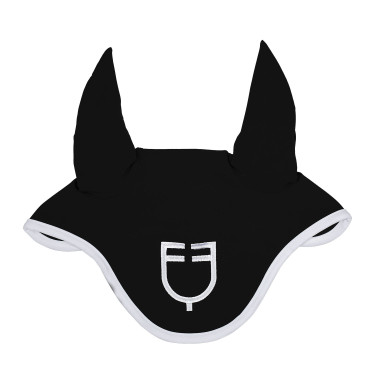 Touca anti-moscas em tecido técnico White Line Edition Equestro Preto