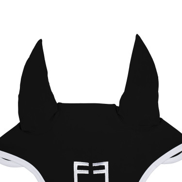 Touca anti-moscas em tecido técnico White Line Edition Equestro Preto