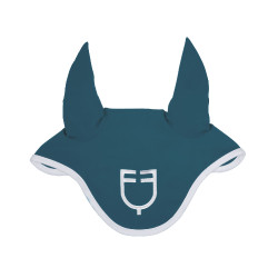 Touca anti-moscas em tecido técnico White Line Edition Equestro Petróleo Azul